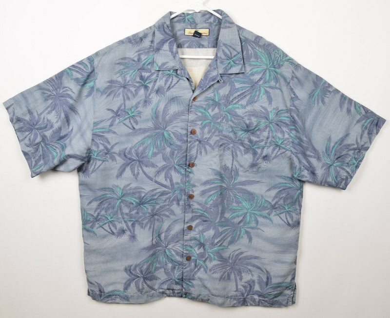 Tommy Bahama Men's XL 100% Silk Tokyo to Bali Travel Floral Hawaiian Aloha Shirt