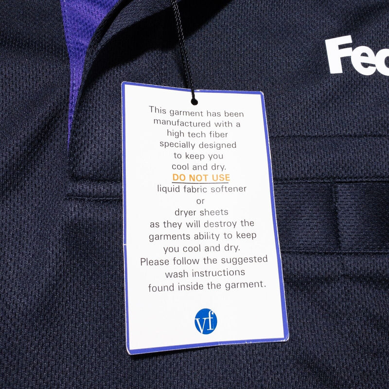 FedEx Freight Stan Herman Polo Shirt Men’s XL Logo Long Sleeve Black Purple