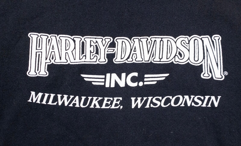 Harley-Davidson Hoodie Men's 2XL Full Zip Heavyweight Eagle Vintage 90s Biker