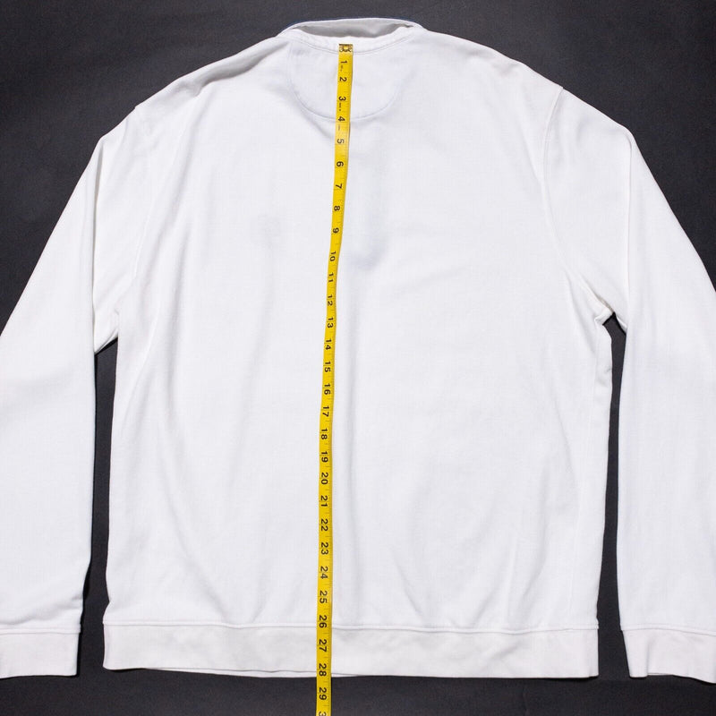 Johnnie-O Notre Dame Sweatshirt Men's XL 1/4 Zip Pullover Fighting Irish White