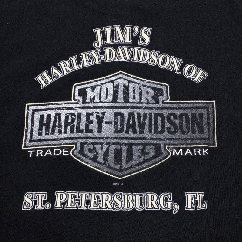 Harley-Davidson Military T-Shirt Men's XL Pinup Girl Salutes the Military Black