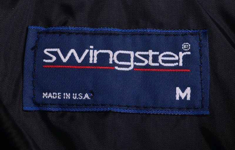 80s Mac Tools Racing Men's Medium Satin Snap Bomber Jacket NWOT Swingster