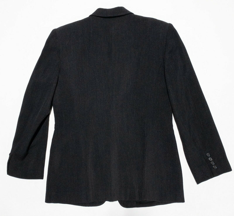 Lauren Ralph Lauren Wool Blazer Women's 8 Dark Gray 2-Button Made in USA