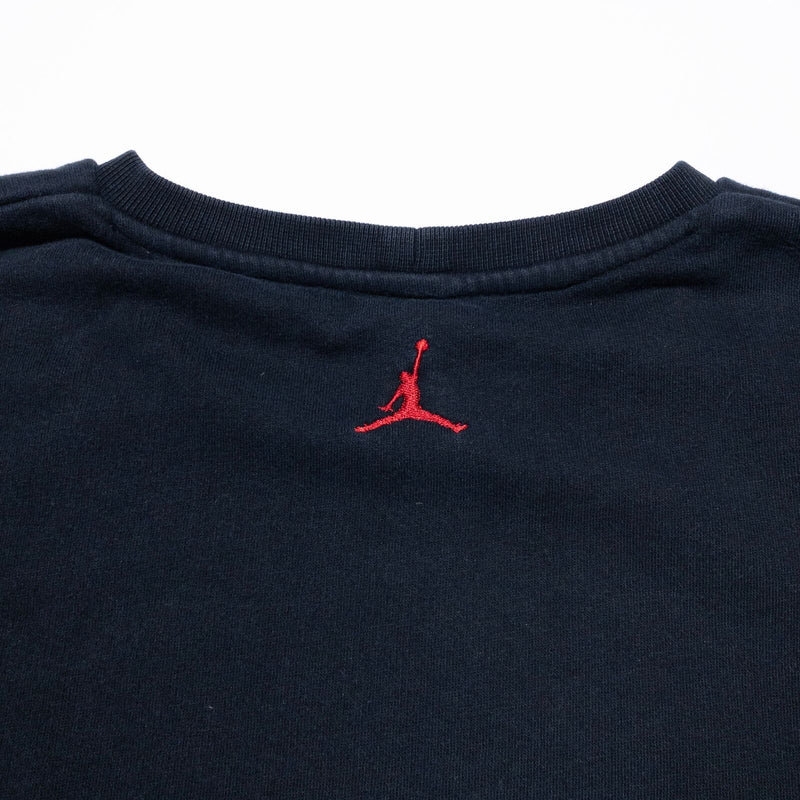 Nike Jordan Sweatshirt Mike and Mars Men's Large Black Crewneck Long Sleeve