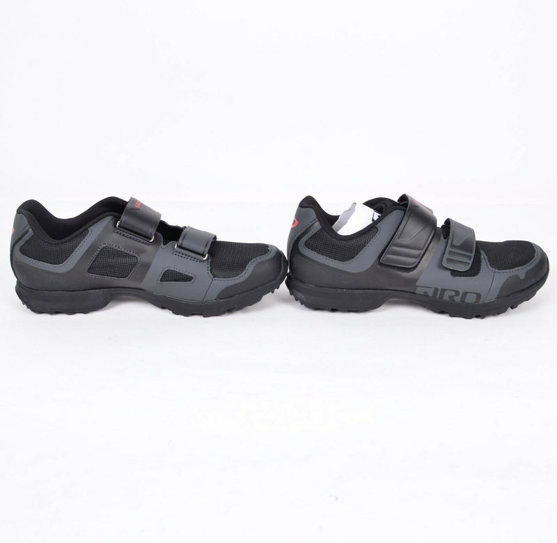 Giro Berm Men's EU 44/US 10.5 Black Gray Strap MTB Mountain Cycling Shoes