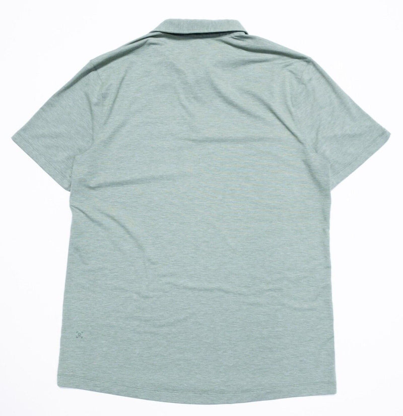 Lululemon Polo Shirt XL Men's Heather Green Short Sleeve Athleisure Soft Stretch