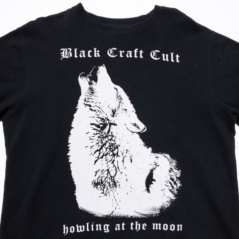 Black Craft Cult Sweatshirt Men's Fits XL Howling At the Moon Wold Black Sleeve