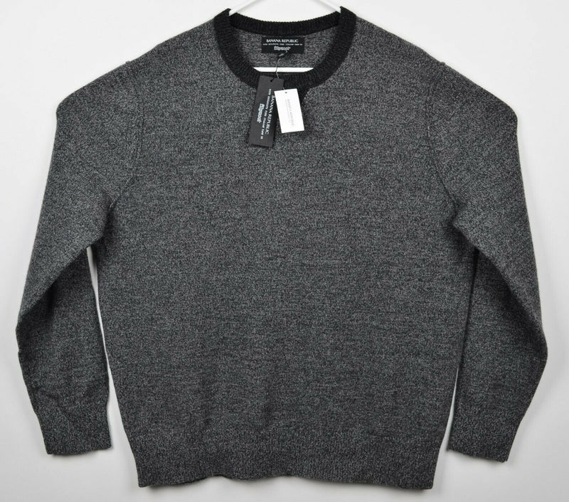 Banana Republic Filpucci Men's Medium Gray Merino Wool Crewneck Pullover Sweater