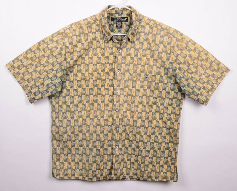Tori Richard Men's Large Floral Cotton Spandex Blend Hawaiian Aloha Shirt