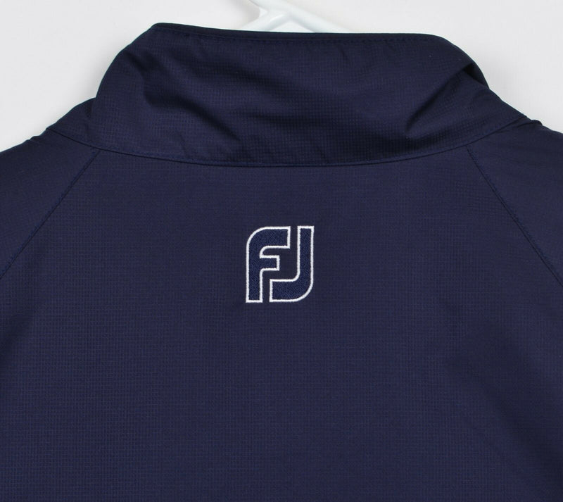 FootJoy Men's Sz Large DryJoys Tour Collection Navy Blue Full Zip Golf Jacket