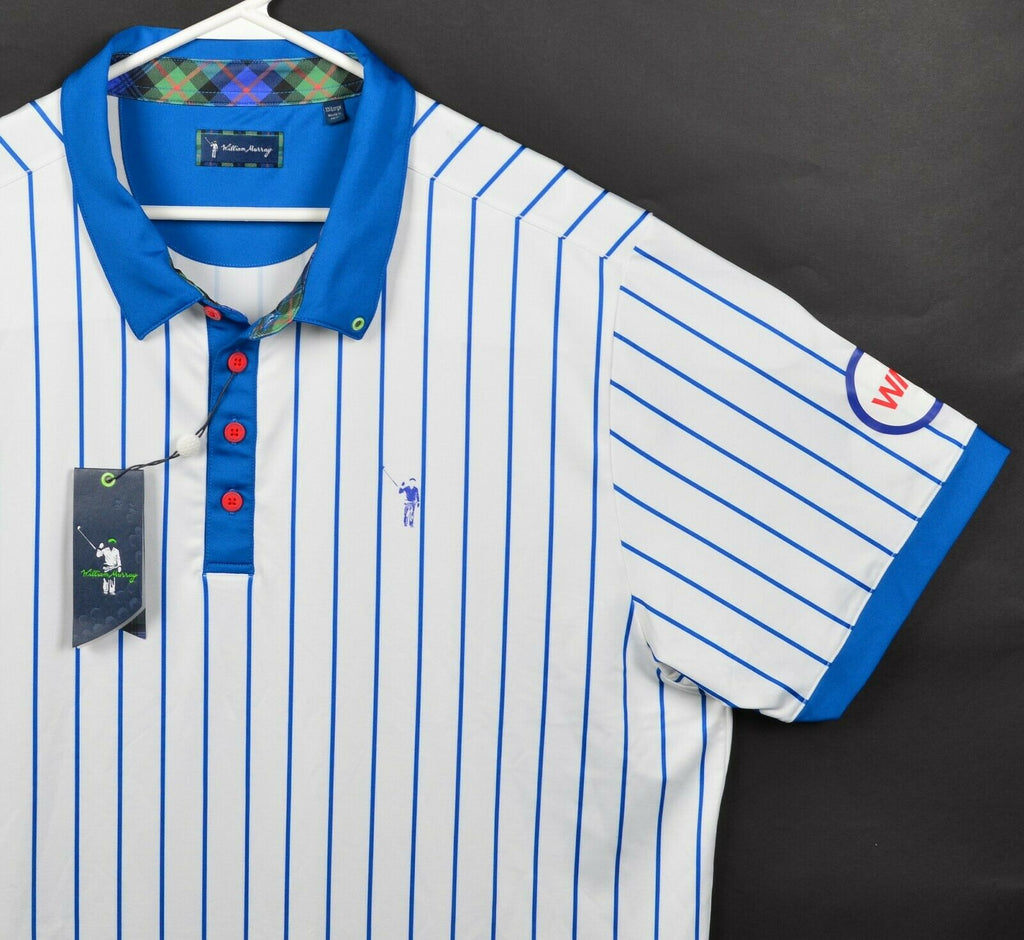 William Murray, Shirts, William Murray Golf Polo Mens 2xl Chicago Cubs  This Is The Year Stripe Wicking