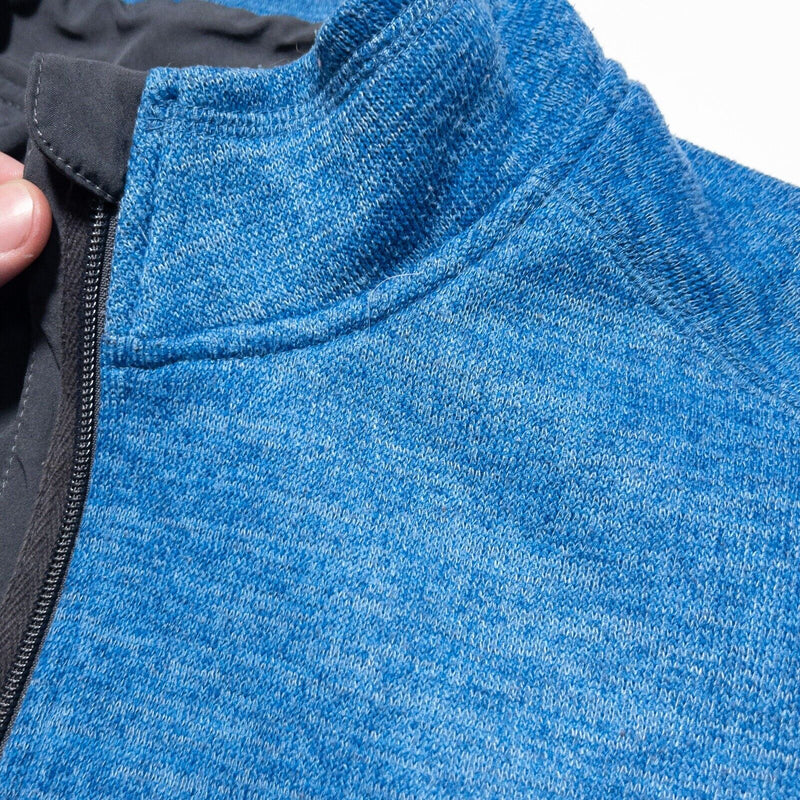 johnnie-O Vest Men's XL Fleece Tahoe Vest Full Zip Blue Preppy Lined Sleeveless
