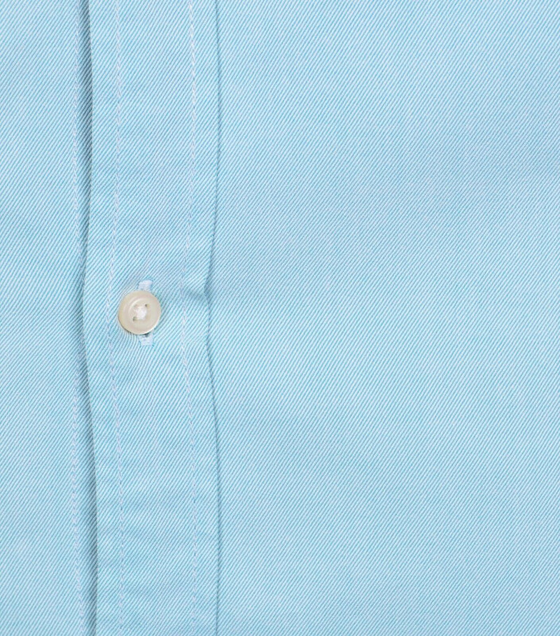 Scotch & Soda Men's Small Light Blue Fabric Print Long Sleeve Button-Front Shirt