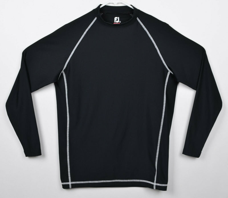 FootJoy Men's Sz Large Thermal Base Layer Black Long Sleeve Golf Top