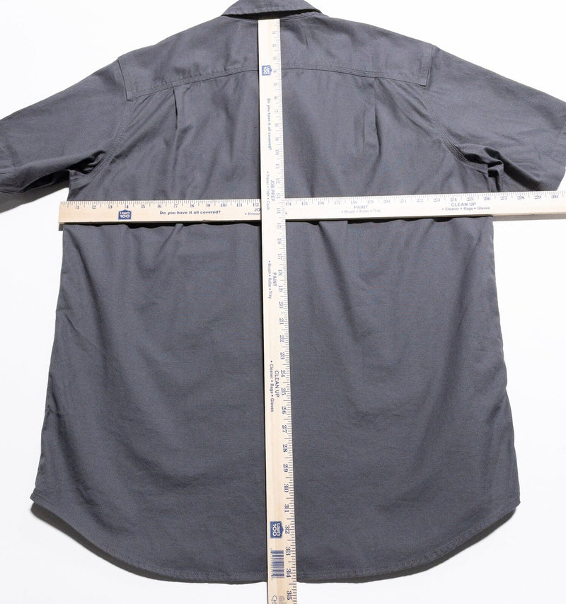 Carhartt Rugged Flex Shirt Mens XLT Button-Up Solid Gray Rigby Work Short Sleeve