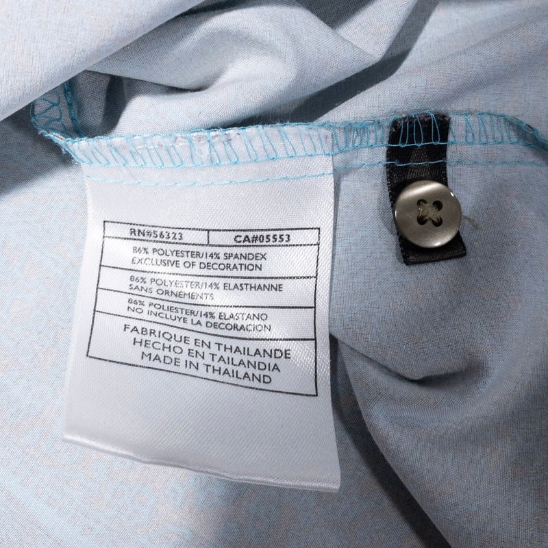 Nike Tiger Woods Golf Polo Shirt Men's XL Paisley Print Aqua Blue Short Sleeve