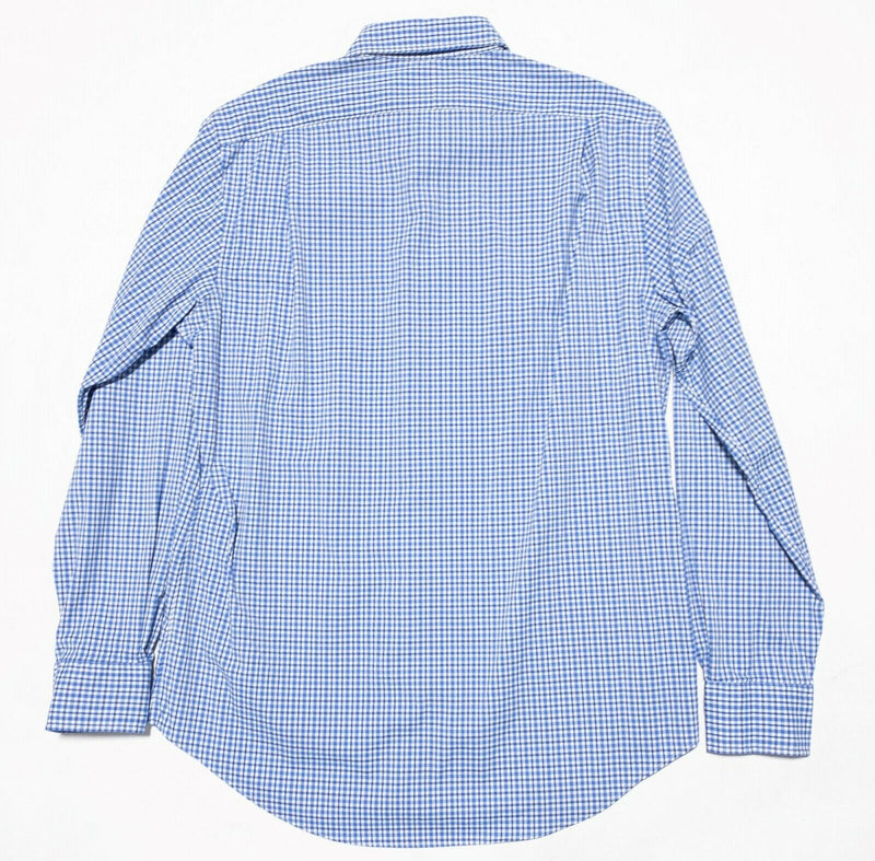 Polo Ralph Lauren Performance Dress Shirt Nylon Wicking Blue Check Men's Medium