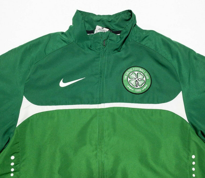 Celtic Football Club Jacket Men's Medium Nike Green Glasgow Scotland Warm-Up