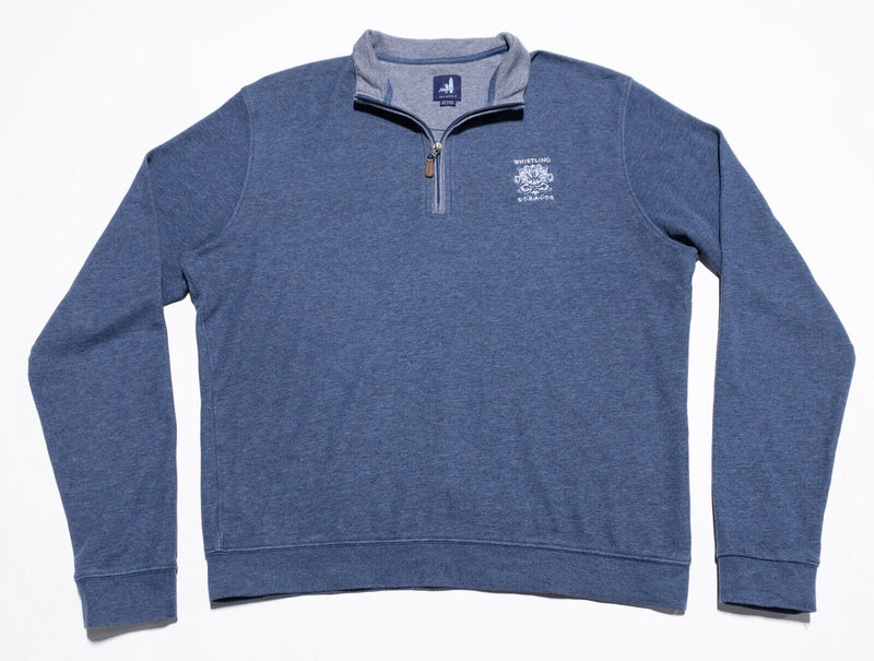 Johnnie-O Sweatshirt Men's Medium Whistling Straits Golf Sully 1/4 Zip Blue