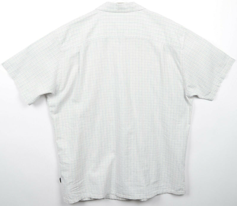 Patagonia Men's XL Hemp Blend Migration White Blue Plaid Button-Front Shirt