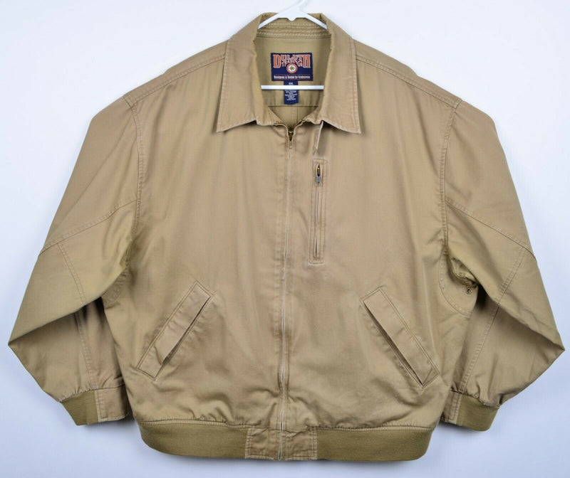 Duluth Trading Co. Men's 2XL Khaki Tan Full Zip Collared Work Jacket WORN