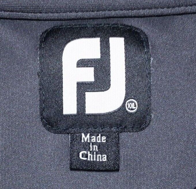FootJoy Golf Vest Men's 2XL Full Zip Knit Solid Gray Polyester Wicking Stretch