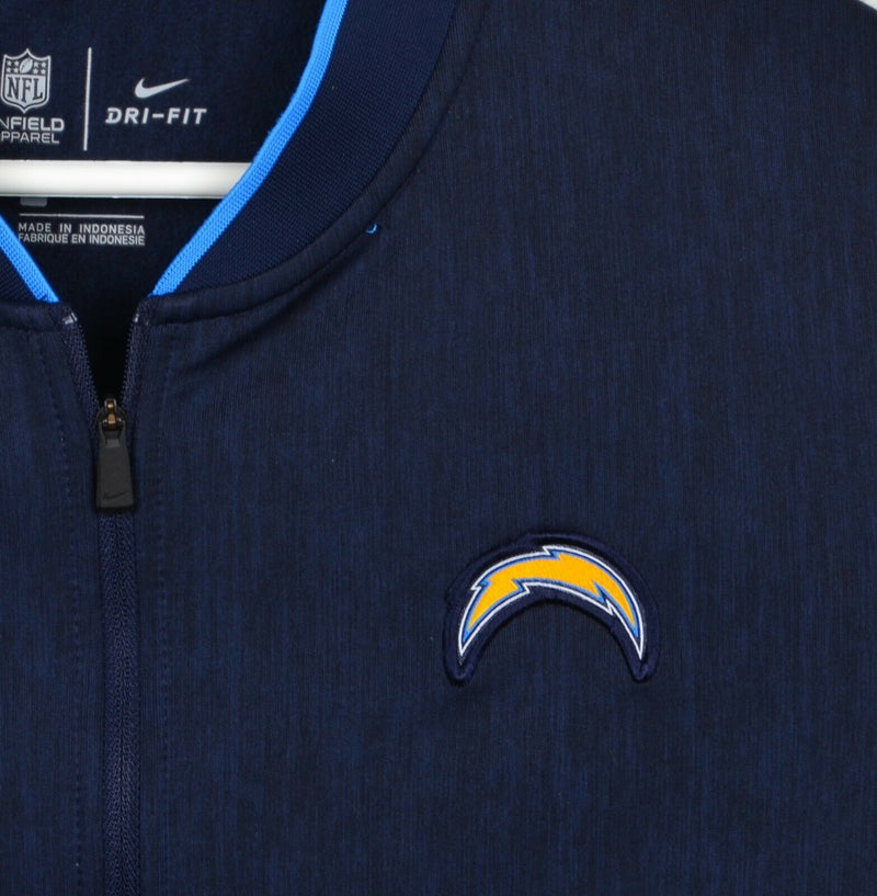 Los Angeles Chargers Men's Medium Nike Dri-Fit 1/4 Zip Blue NFL On-Field Jacket