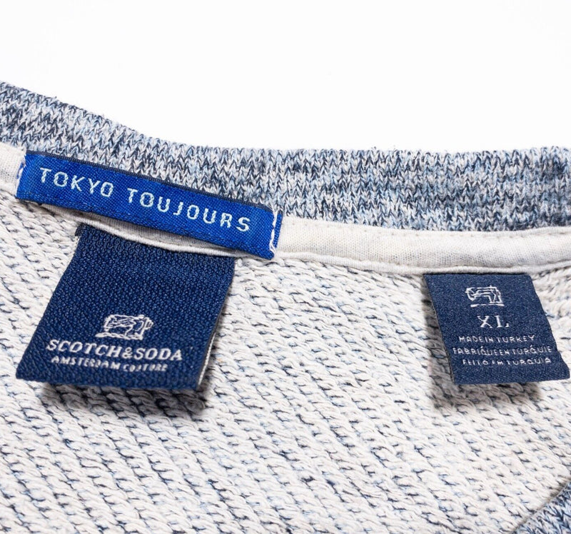 Scotch & Soda Sweatshirt Adult XL Tokyo Toujours Cotton Blend Long Sleeve Gray