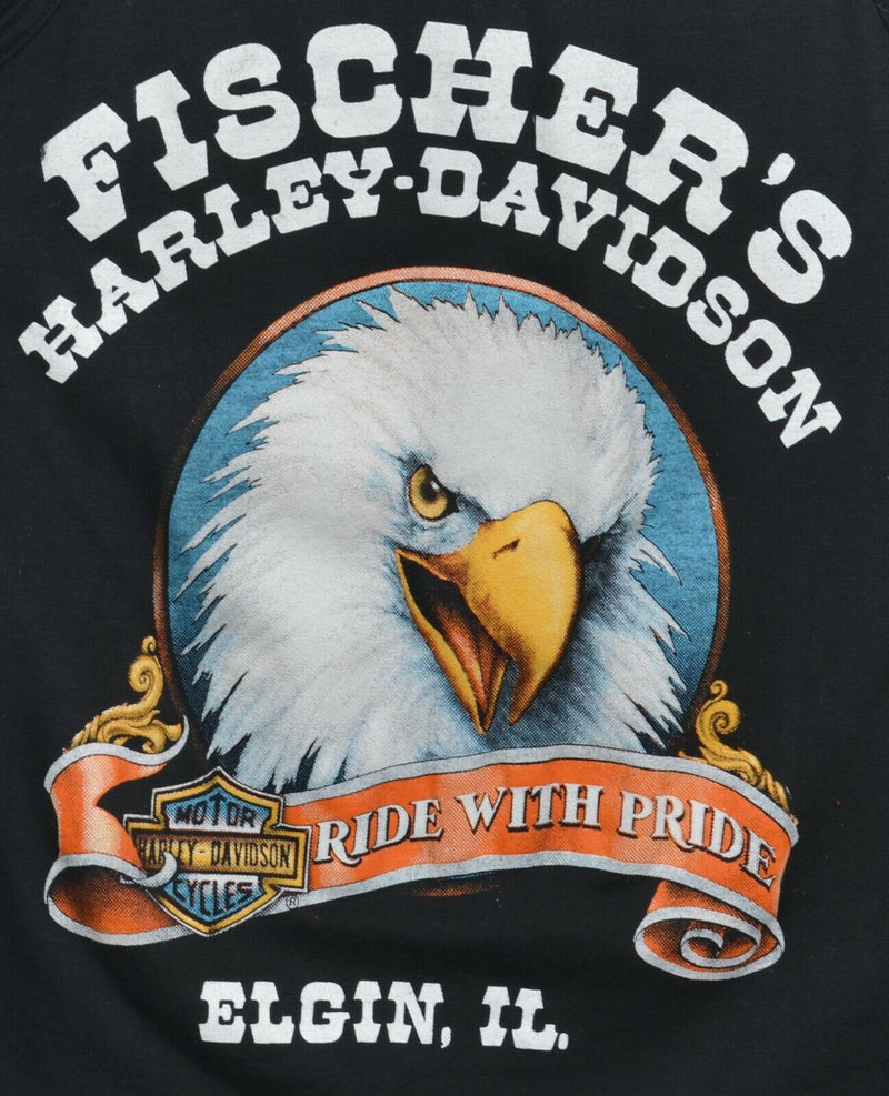 Vtg 1987 3D Emblem Men's Sz Medium Harley-Davidson Eagle Flag Tank Top T-Shirt