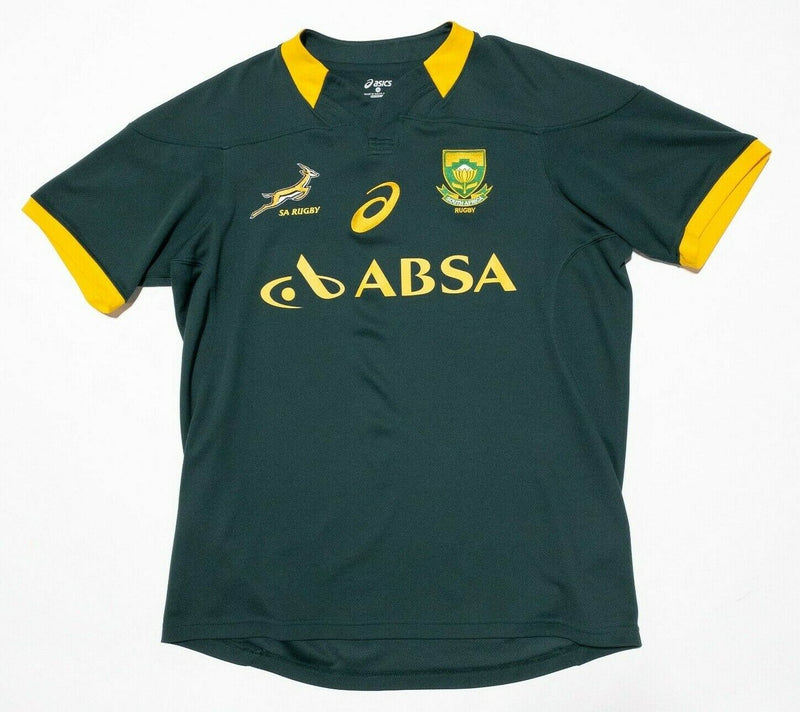 SA Rugby Springboks Asics Jersey Men's XL South Africa National Rugby Green