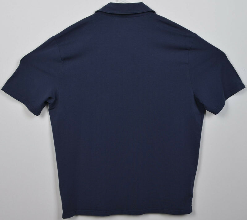 Johnnie-O Hangin' Out Men's Large Navy Blue Cotton Spandex Pocket Polo Shirt