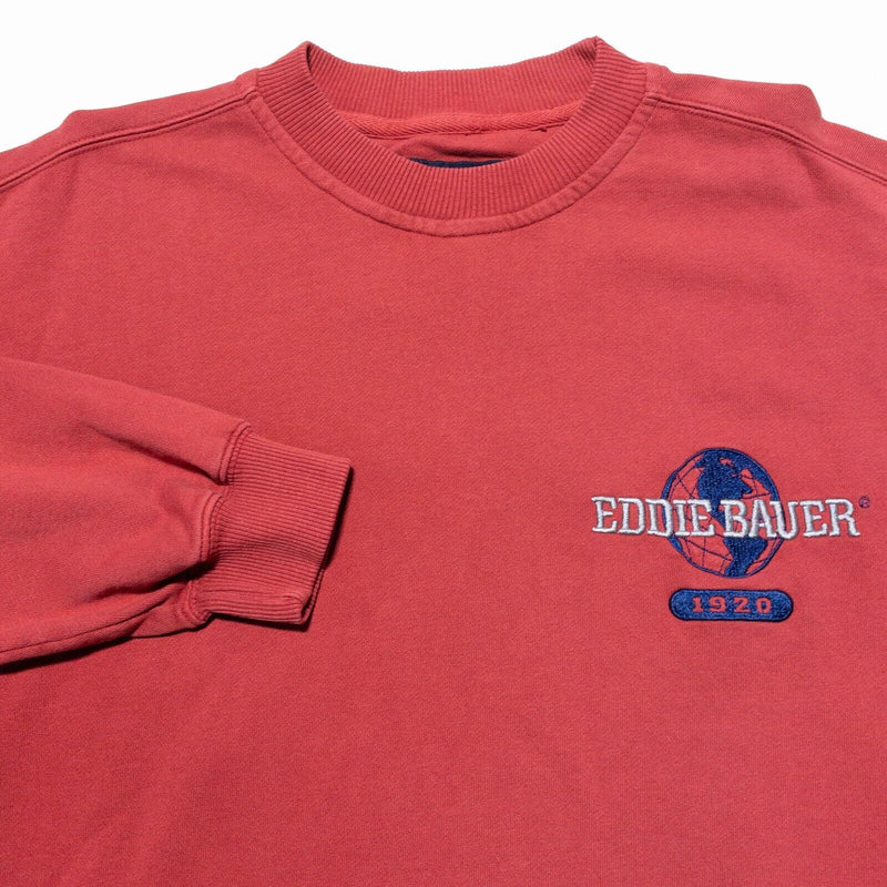 Vintage Eddie Bauer Sweatshirt Men's XS Crewneck EBTEK Pullover Embroidered Red