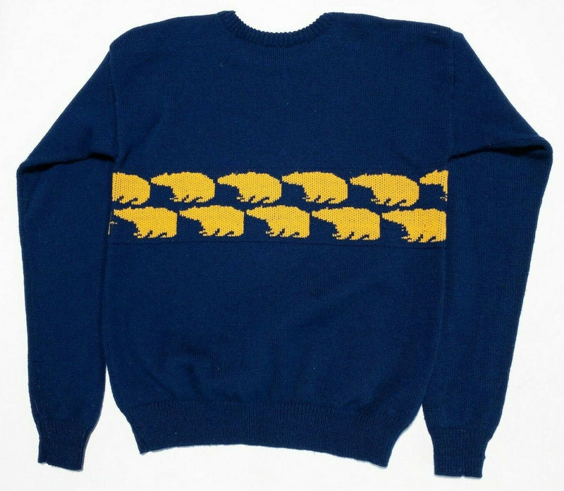 Cal Golden Bears Berkeley Vintage 50 60s Sweater Navy Blue Knit Men's Fits L/XL