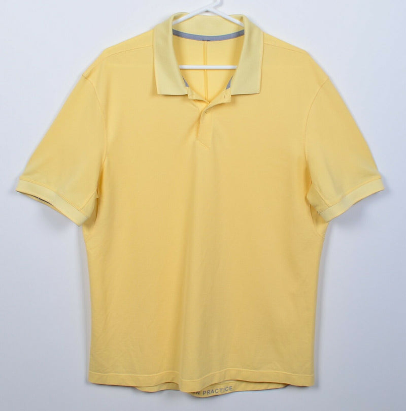 Lululemon Men's XL? Solid Light Yellow Athleisure Tech Pique Polo Shirt