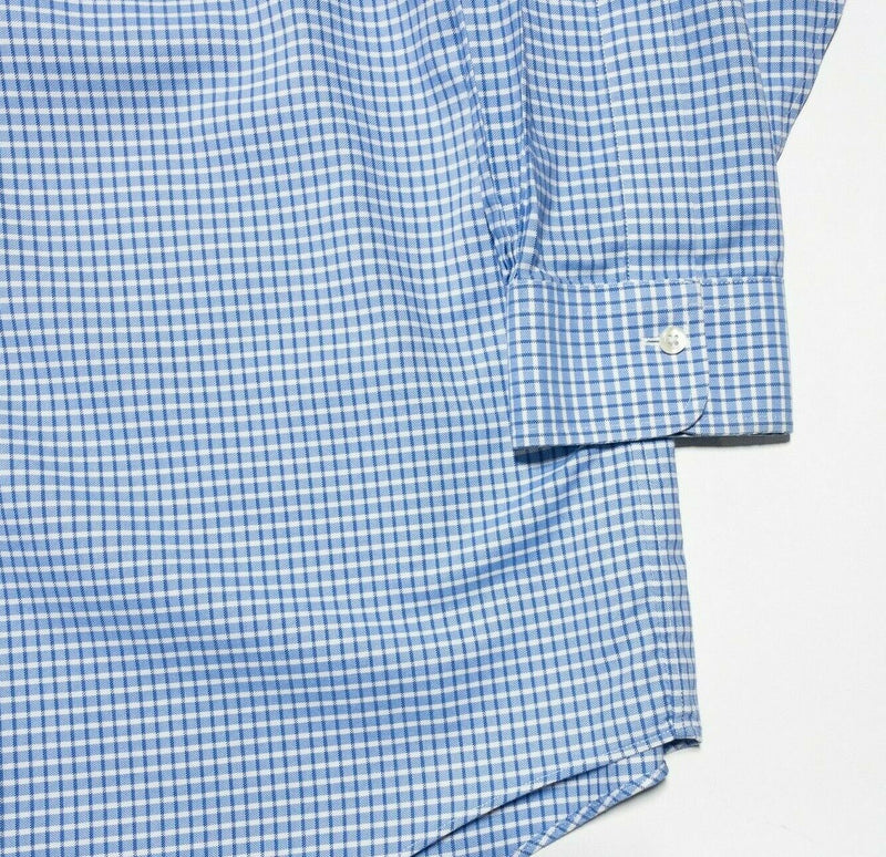 Brooks Brothers Men's 17-33 Non-Iron Button-Down Dress Shirt Blue Plaid Madison