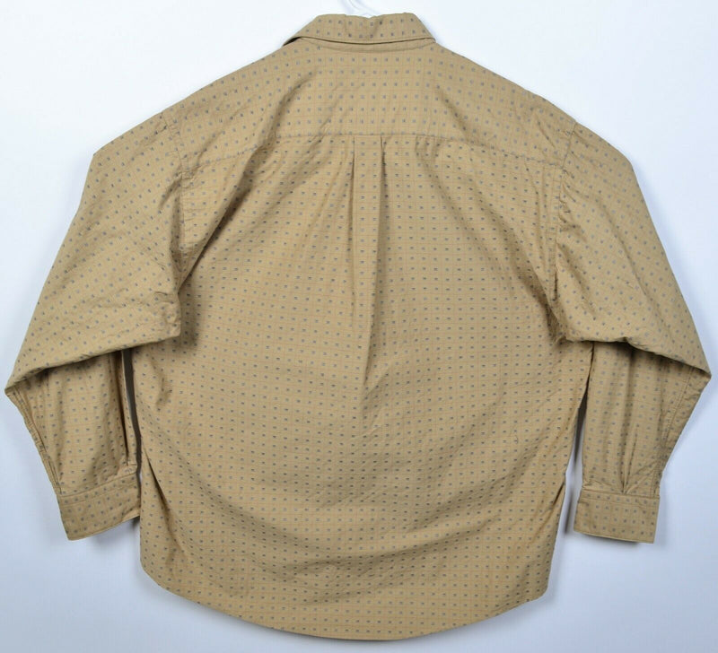 Vintage 90s Burberry London Men's XL Brown Check USA Button-Front Shirt