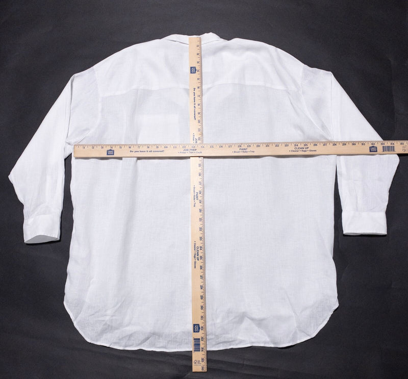 Frank & Eileen Linen Shirt Women's One Size Oversized Mackenzie Solid White