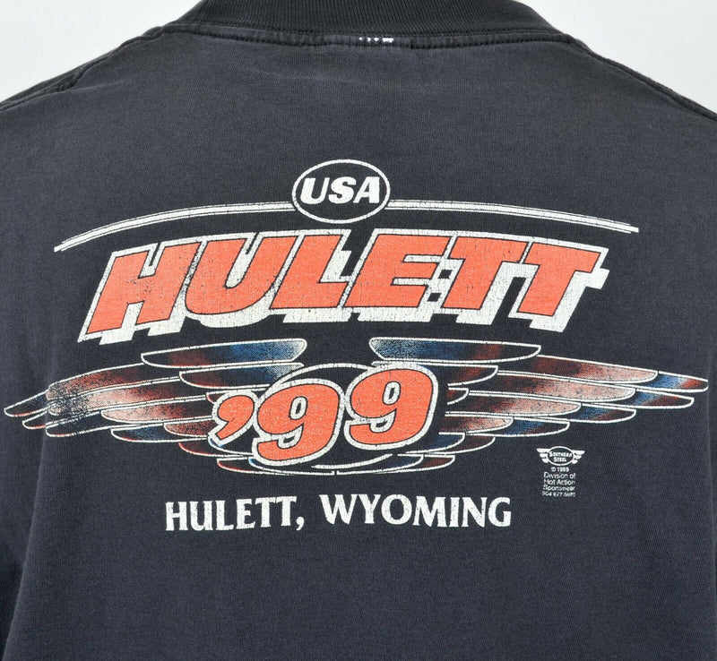 Vintage 90s Biker Rally Men's Sz XL Hulett Wyoming Double-Sided Harley T-Shirt