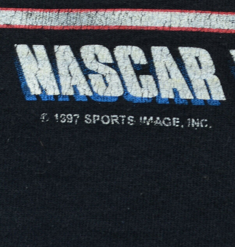 Vtg 1997 Dale Earnhardt Men's Sz Large Bet on Black Roulette NASCAR T-Shirt