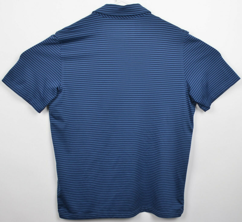 Vineyard Vines Performance Men's Medium Navy Blue Striped Whale Golf Polo Shirt