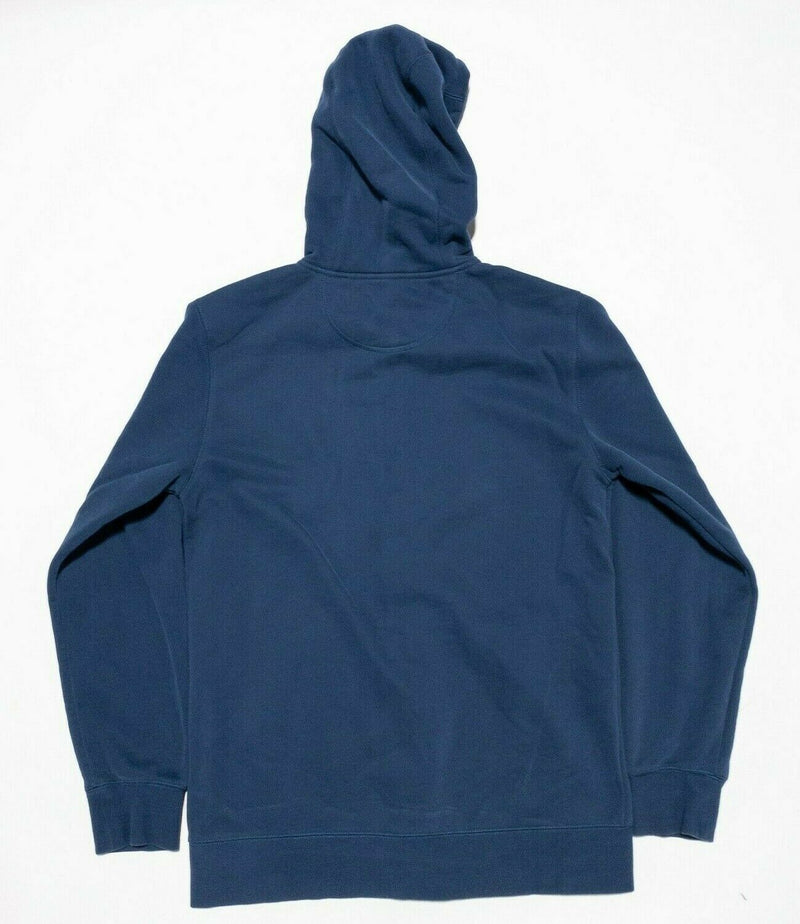 Burton Full Zip Hoodie Sweatshirt Navy Blue Mountain Snowboarding Men's Small