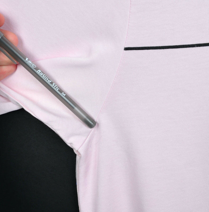 Travis Mathew Men's XL Light Pink Logo Pima Cotton Polyester Golf Polo Shirt