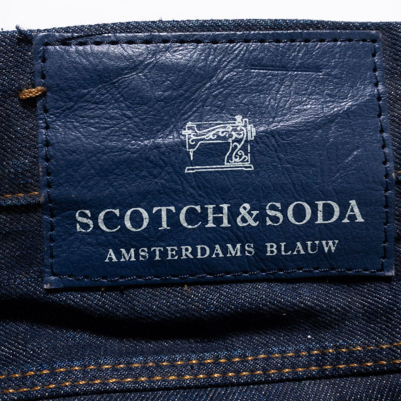 Scotch & Soda Brewers Jeans Men's 30x32 Denim Pants Button-Fly Blue Dark Wash