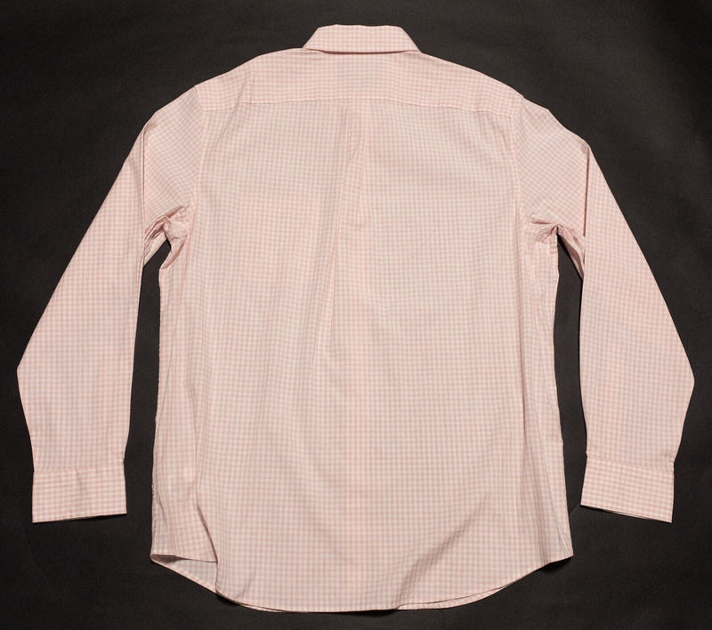 Vineyard Vines Shirt Men's Large Classic Fit Tucker Long Sleeve Pink Check Whale