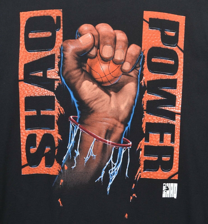 Vtg 90s Shaq Power Men's Sz Large Reebok Fist Basketball Graphic T-shirt