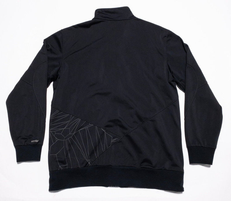 Spyder Track Jacket Men's XL Full Zip Black Web Basic Performance Casual Active