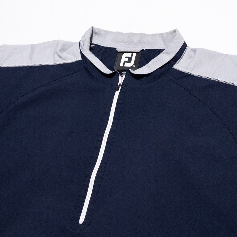 FootJoy Golf Jacket Men's XL Windbreaker Half-Zip Pullover Windshirt Navy Blue