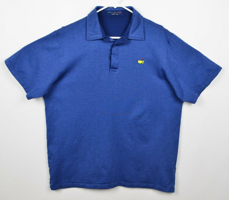 Clubhouse Collection Men's Sz Large Masters Golf Made in Italy Blue Polo Shirt