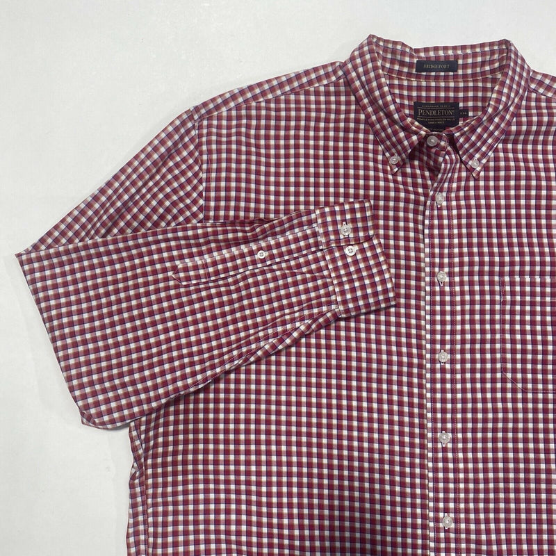 Pendleton Men's 2XL Bridgeport Red Check Long Sleeve Casual Button-Down Shirt