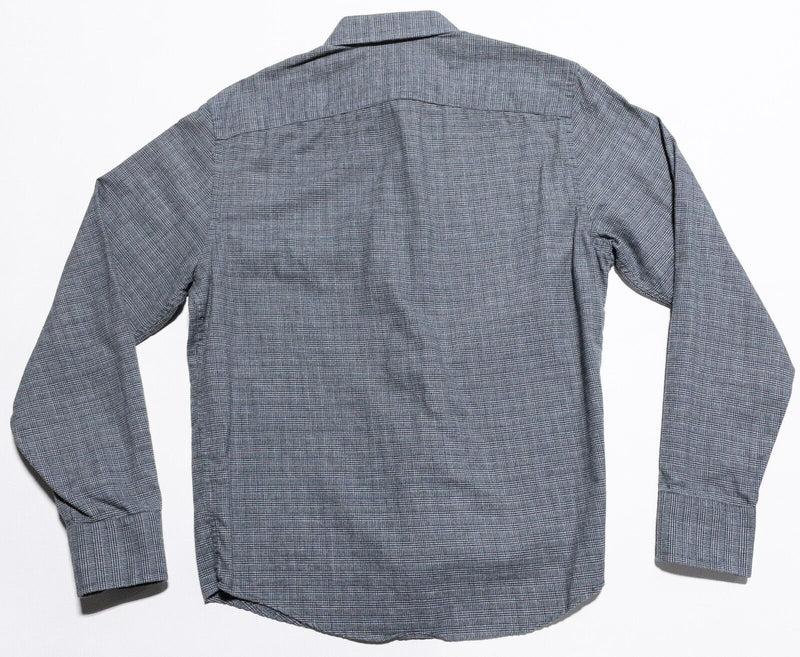 UNTUCKit Shirt Men's Small Glen Check Plaid Gray Long Sleeve Button-Up Casual